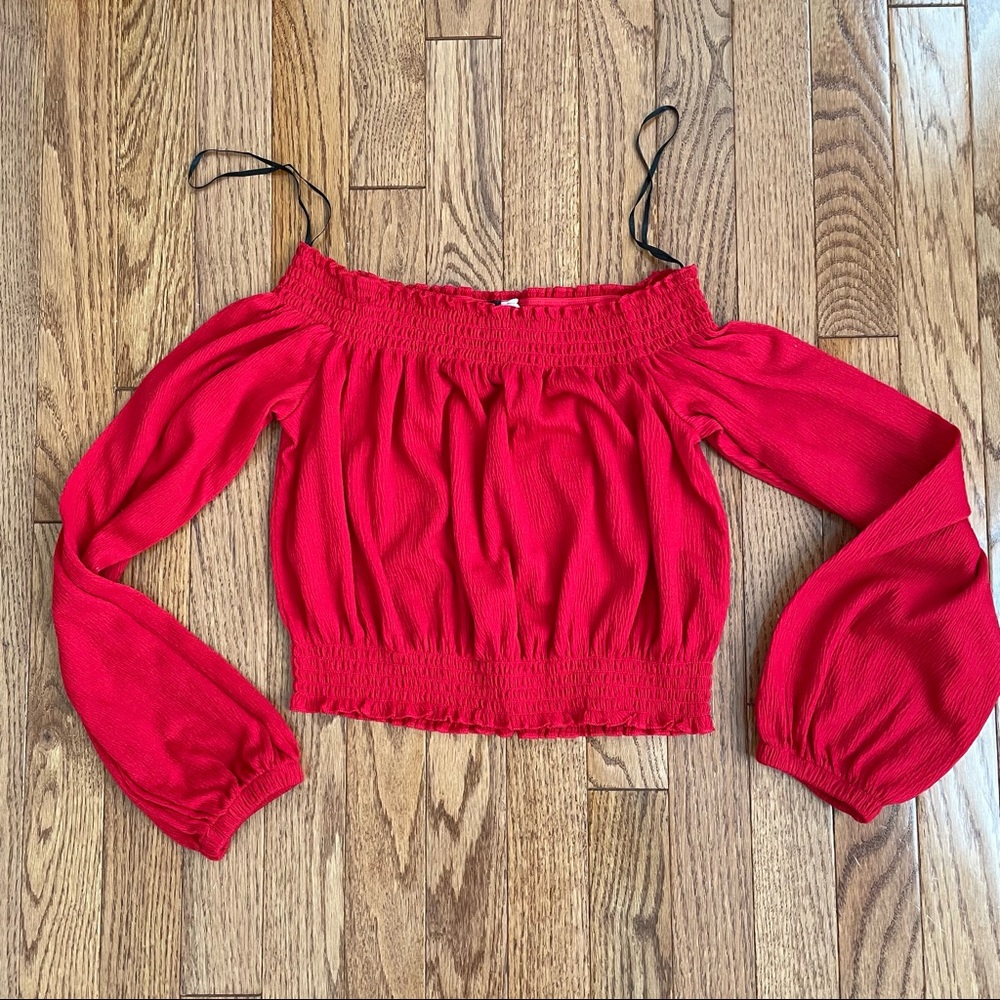 Off the shoulder crop top